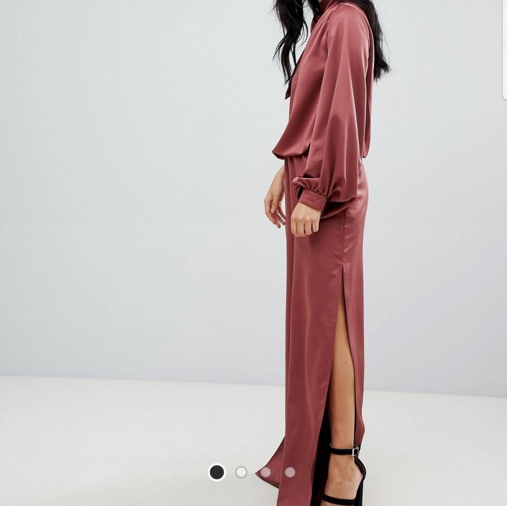 One sleeve silk jumpsuit